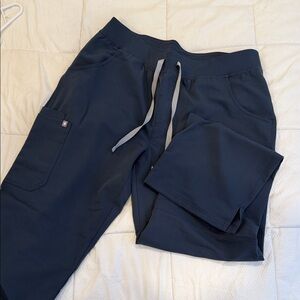 FIGS Navy Drawstring Scrub Pants with Pocket